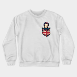 Margaret Thatcher Chest Pocket Crewneck Sweatshirt